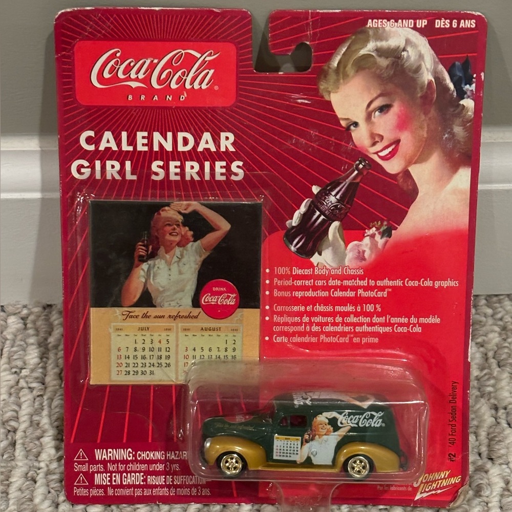 Vintage Coca-cola Calendar Girl Car